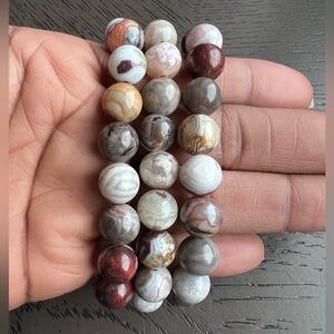 Mexican crazy lace agate bracelet 10mm (one)